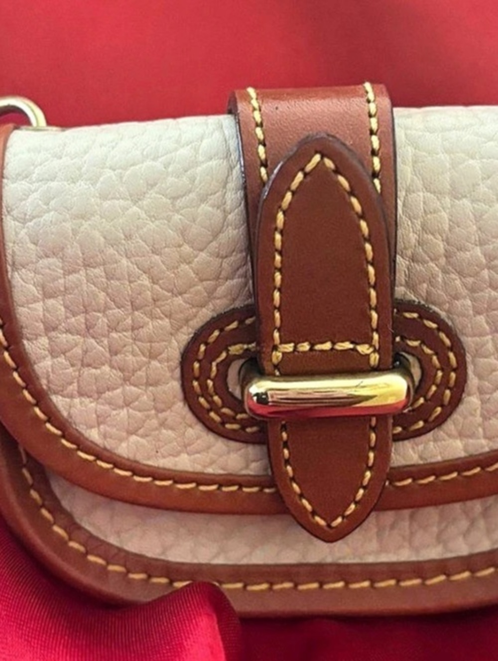 Dooney & Bourke Mini Coin Bag White & Brown